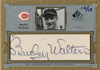 2001 SP Legendary Cuts Autographs #CBW Bucky Walters/13