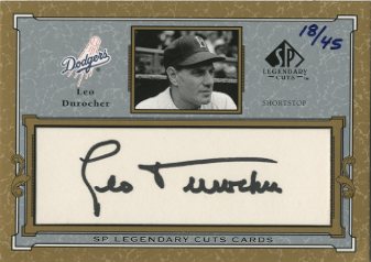 2001 SP Legendary Cuts Autographs #CLD Leo Durocher/45
