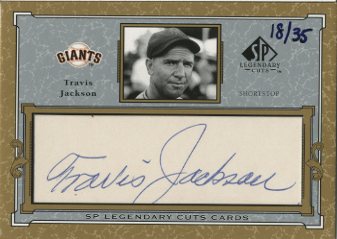 2001 SP Legendary Cuts Autographs #CTJ Travis Jackson/35