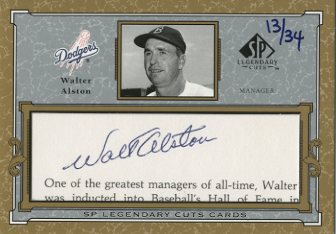 2001 SP Legendary Cuts Autographs #CWA Walt Alston/34