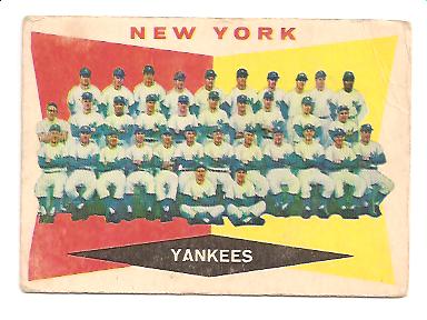 1960 Topps #332 New York Yankees CL