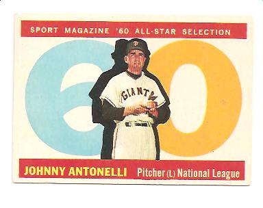 1960 Topps #572 Johnny Antonelli AS