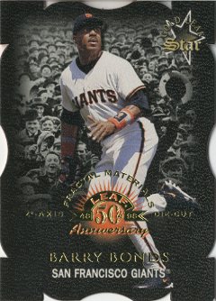 1998 Leaf Fractal Materials Z2 Axis #172 Barry Bonds GLS L