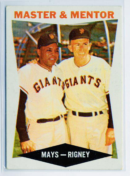 1960 Topps #7 Master and Mentor/Willie Mays/Bill Rigney MG