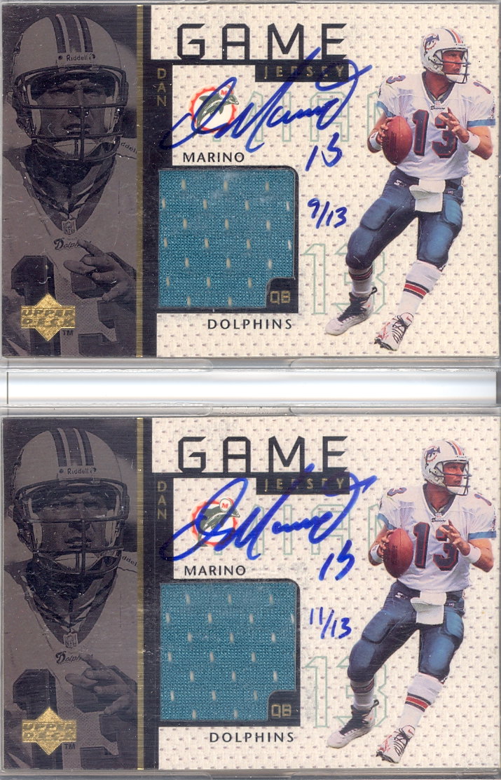 1998 Upper Deck Game Jerseys #GJ11S Dan Marino AU/13