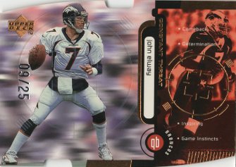 1998 Upper Deck Constant Threat Die Cut Bronze #CT7 John Elway front image