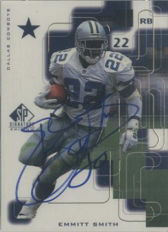 1999 SP Signature Autographs Gold #ES Emmitt Smith front image