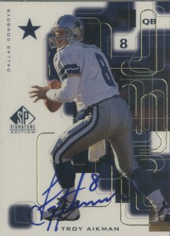 1999 SP Signature Autographs Gold #TA Troy Aikman
