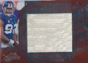 2008 Absolute Memorabilia Tools of the Trade Material Oversize Red #13 Michael Strahan