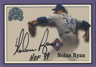 2000 Greats of the Game Autographs Memorable Moments #2 Nolan Ryan/HOF 99