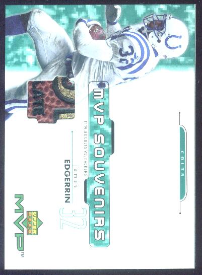 2001 Upper Deck MVP Souvenirs #EJ Edgerrin James
