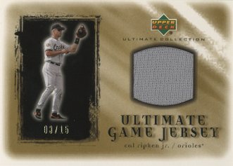 2001 Ultimate Collection Game Jersey Gold #UCR Cal Ripken