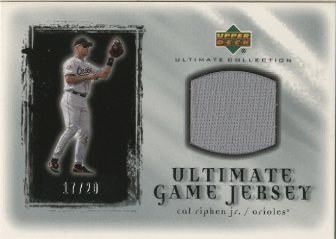 2001 Ultimate Collection Game Jersey Silver #UCR Cal Ripken