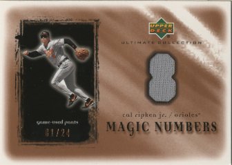 2001 Ultimate Collection Magic Numbers Game Jersey Copper #MNCR Cal Ripken
