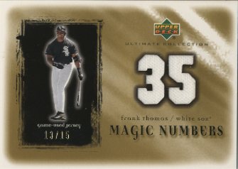 2001 Ultimate Collection Magic Numbers Game Jersey Gold #MNFT Frank Thomas