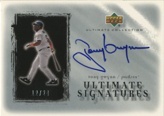 2001 Ultimate Collection Signatures Silver #TG Tony Gwynn