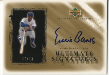 2001 Ultimate Collection Signatures Gold #EB Ernie Banks