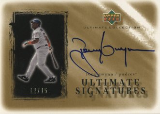 2001 Ultimate Collection Signatures Gold #TG Tony Gwynn