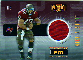 2001 Playoff Preferred Materials #42 Mike Alstott/500