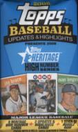 2 PACK LOT : 2008 Topps Heritage Baseball High Number (Hi #) Edition Factory Sealed Hobby Pack ( Random Autographs & Memorabilia Cards! ) 