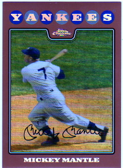 2008 Topps Chrome Copper Refractors #7 Mickey Mantle