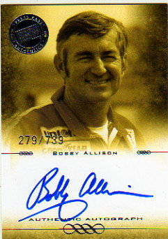 2008 Press Pass Legends Autographs Blue #BA Bobby Allison/740