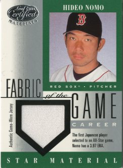 2001 Leaf Certified Materials Fabric of the Game #75CR Hideo Nomo/69