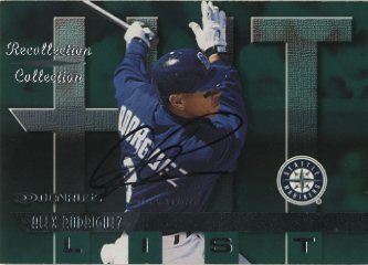 2001 Donruss Recollection Autographs #RC1 A.Rodriguez 97 Don Hit/10