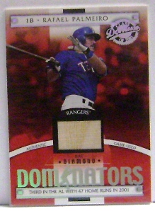 2001 Donruss Class of 2001 Diamond Dominators #DM7 Rafael Palmeiro Bat/550