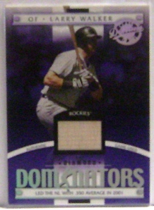 2001 Donruss Class of 2001 Diamond Dominators #DM15 Larry Walker Bat/725