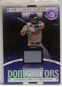 2001 Donruss Class of 2001 Diamond Dominators #DM21 Jose Vidro Jsy/725
