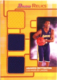 2007-08 Bowman Relics Triple Bronze #JC Javaris Crittenton