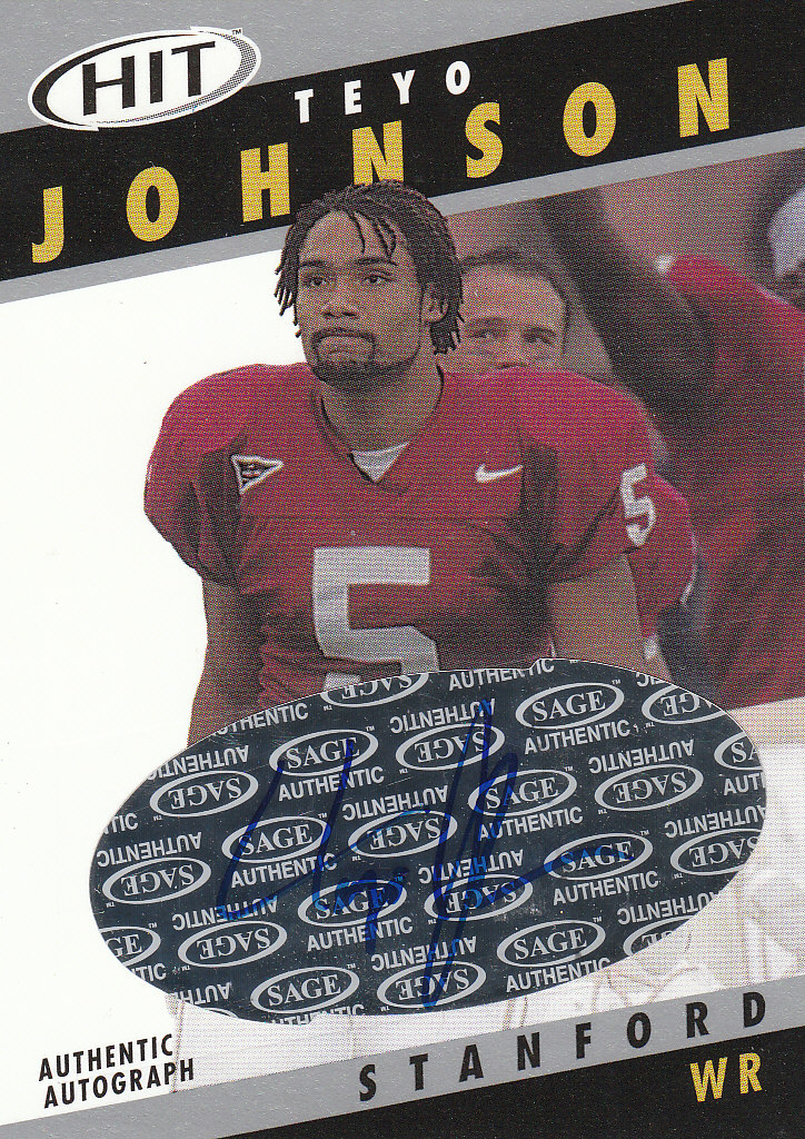 2003 SAGE HIT Autographs Silver #A40 Teyo Johnson