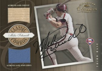 2001 Donruss Classics Combos Autograph #CC12 Mike Schmidt/15