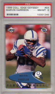 1999 Collector's Edge Odyssey #65 Edgerrin James RC Graded PSA Nm-Mt 8