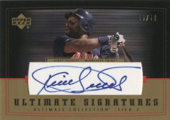 2002 Ultimate Collection Signatures Tier 2 Gold #KP2 Kirby Puckett