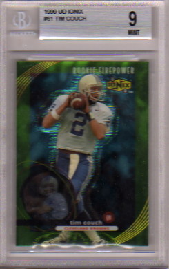 1999 UD Ionix #61 Tim Couch RC Graded BGS Mint 9