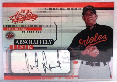 2002 Absolute Memorabilia Absolutely Ink #33 Luis Rivera