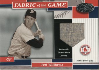 2002 Leaf Certified Fabric of the Game #26DY Ted Williams/39