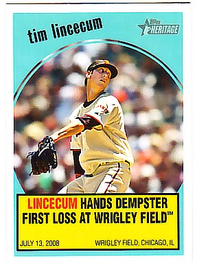 2008 Topps Heritage 2008 Flashbacks #FB2 Tim Lincecum