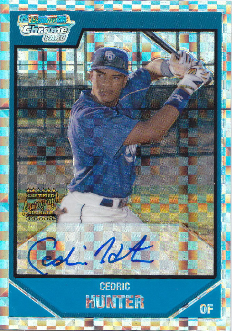 2007 Bowman Chrome Prospects X-Fractors #BC255 Cedric Hunter AU