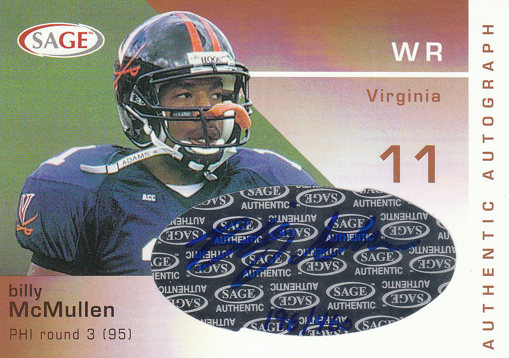 2003 SAGE Autographs Bronze #A30 Billy McMullen/460