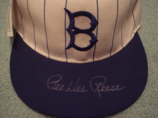 Pee Wee Reese Autographed Brooklyn Dodgers Cap With PSA COA