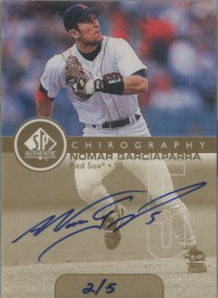 1999 SP Authentic Chirography Gold #NG Nomar Garciaparra/5 front image