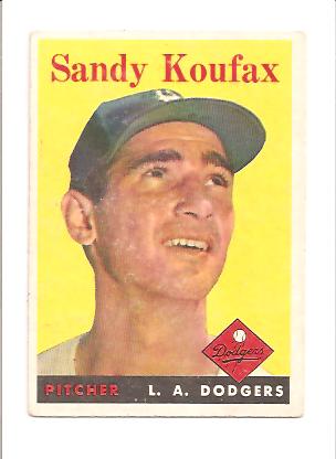 1958 Topps #187 Sandy Koufax