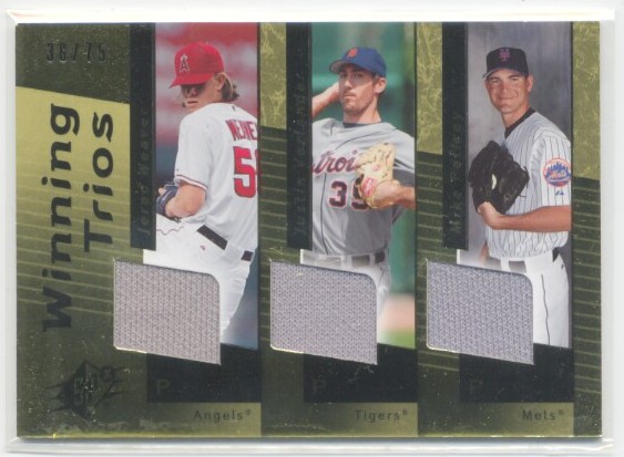 2007 SPx Winning Trios Gold #WT28 Jered Weaver/Justin Verlander/Mike Pelfrey