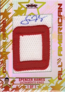 2007-08 Topps Echelon McDonald's All-American Own the Game Autographs Letter Relics #SH Spencer Hawes