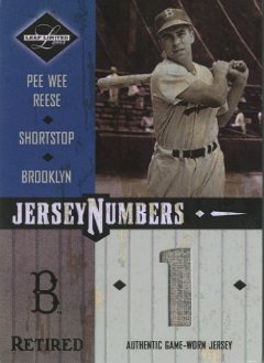 2003 Leaf Limited Jersey Numbers Retired #37 Pee Wee Reese/1