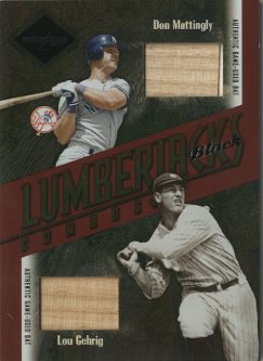 2003 Leaf Limited Lumberjacks Bat Black #40 Don Mattingly/Lou Gehrig/5