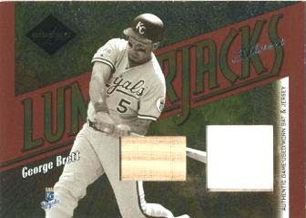2003 Leaf Limited Lumberjacks Bat-Jersey Silver #11 George Brett/10